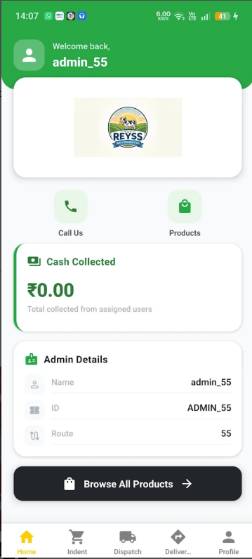 Reyss app order creation screen